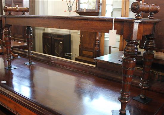 Late Victorian oak window seat